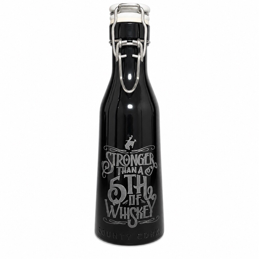 Five Farms County Cork Ireland Swing Top Bottle Stronger Than Whiskey Black